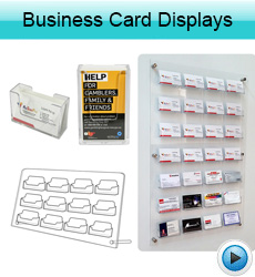 Business card display boards